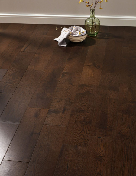 Массивная доска Дуб Черный кофе