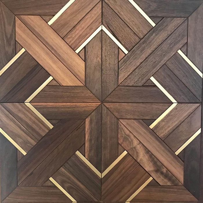 Паркет с металлом