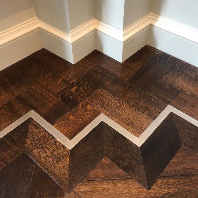 Паркет с металлом