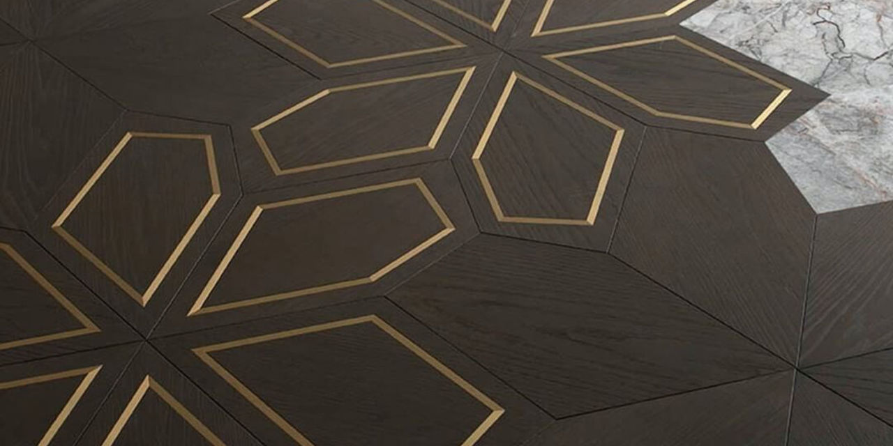 Паркет с металлом